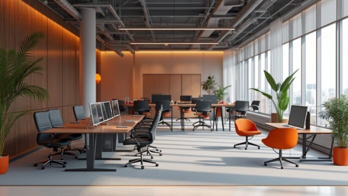 Modern minimalist office transformation