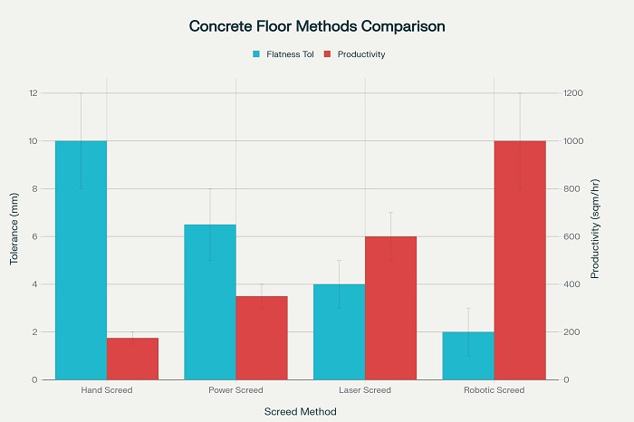 Concrete Flooring Method Performance Comparison