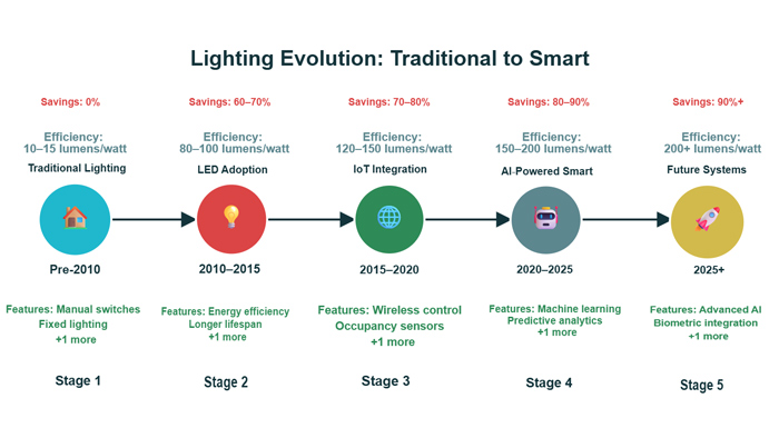 Evolution of Architectural Lighting Technology from Traditional to Smart Systems