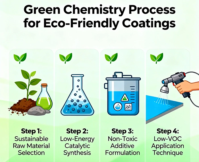 Green chemistry coatings infographic