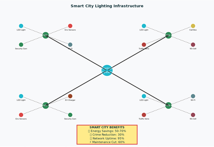 Smart City Lighting Infrastructure: Integrated Urban Services and Benefits