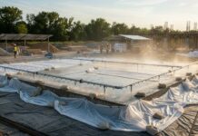 water saving concrete curing