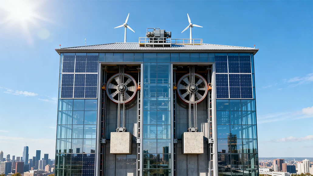 Gravity Storage System Proposed for High-Rise Buildings