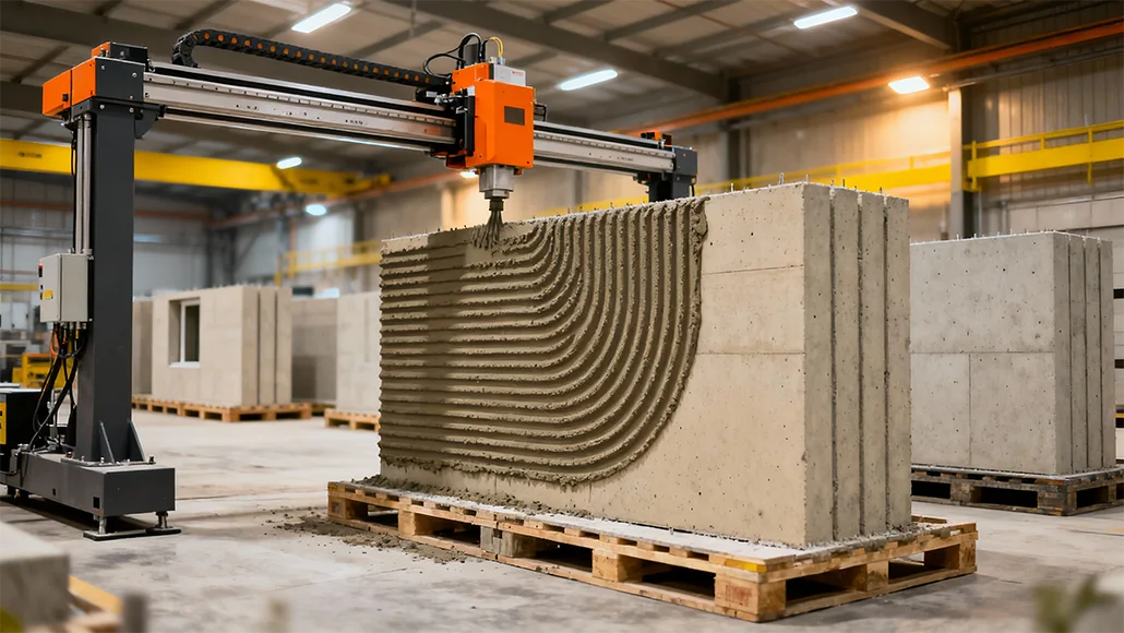 3D printed concrete modules