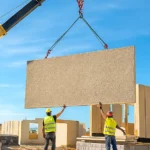 Prefabricated-wall-panel-installation-by-RedBuilt