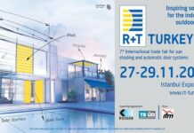 R+T Turkey in Istanbul will open its doors for the sixth time RT Turkey in Istanbul