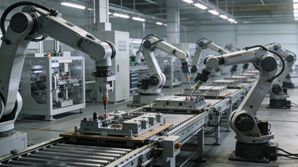 Robotic assembly lines and automated production cells