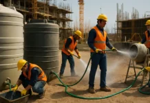 Construction site water supply