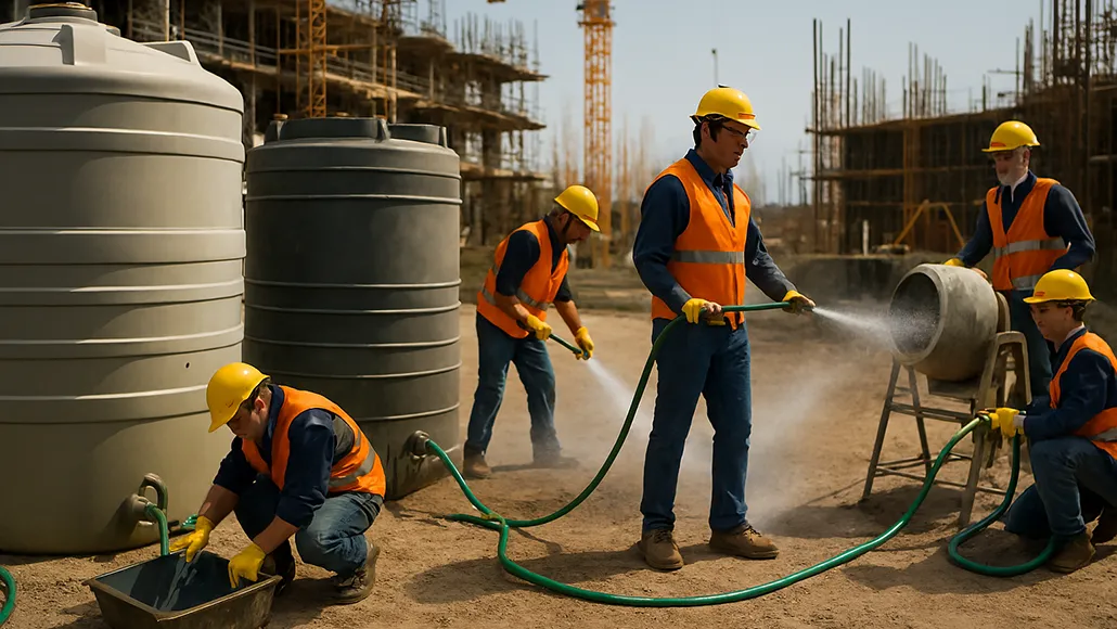 Construction site water supply