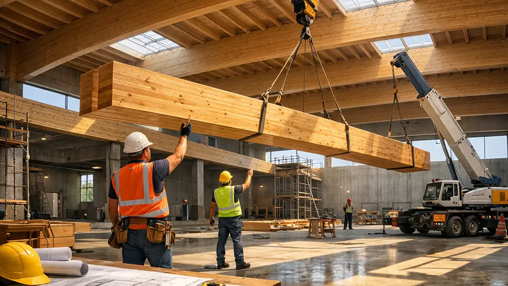 Glulam beams engineered wood strength