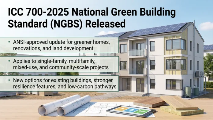 National Green Building Standard 2025 Released by NAHB, ICC