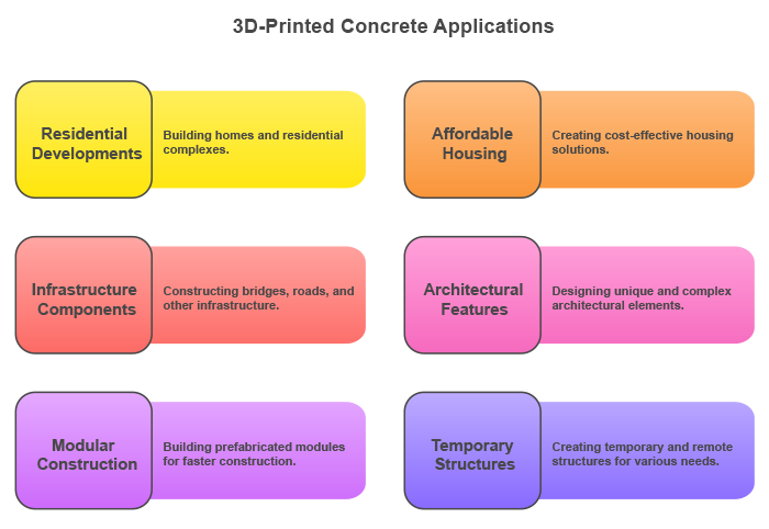 3D Printed Concrete Applications