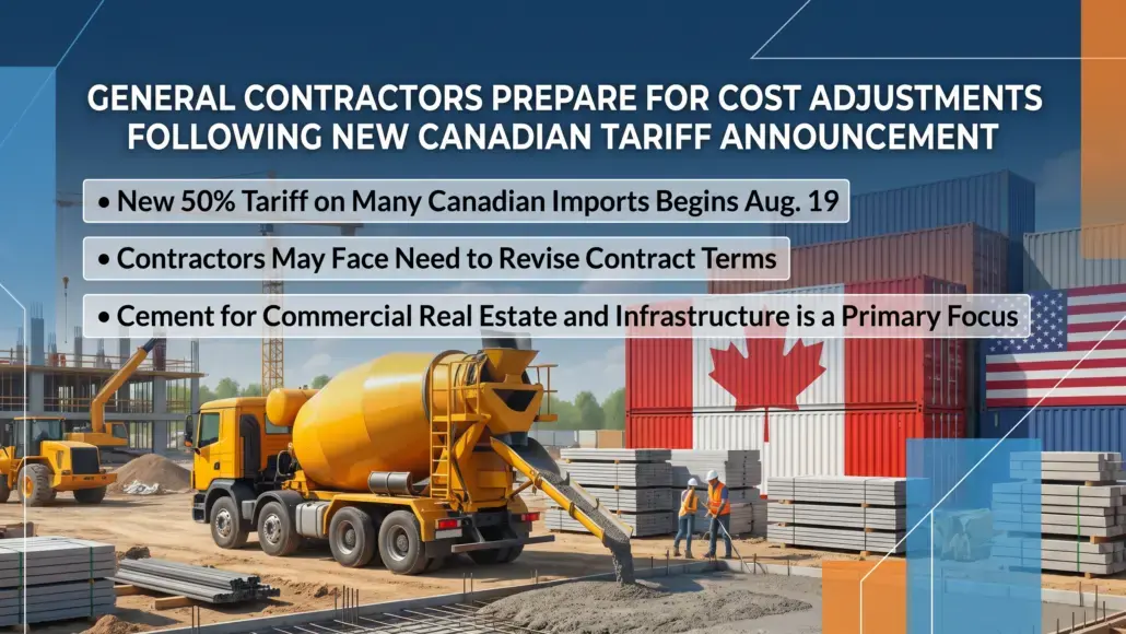 General Contractors Prepare for Cost Adjustments Following New Canadian Tariff Announcement