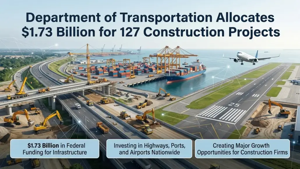 Department of Transportation Allocates $1.73 Billion for 127 Construction Projects