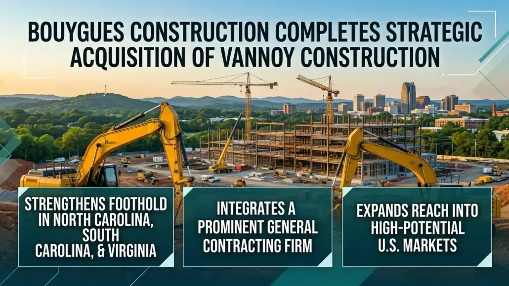 Bouygues Construction Completes Strategic Acquisition of Vannoy Construction