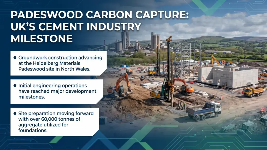 Groundwork Progresses for UK's First Cement Carbon Capture Facility at Padeswood