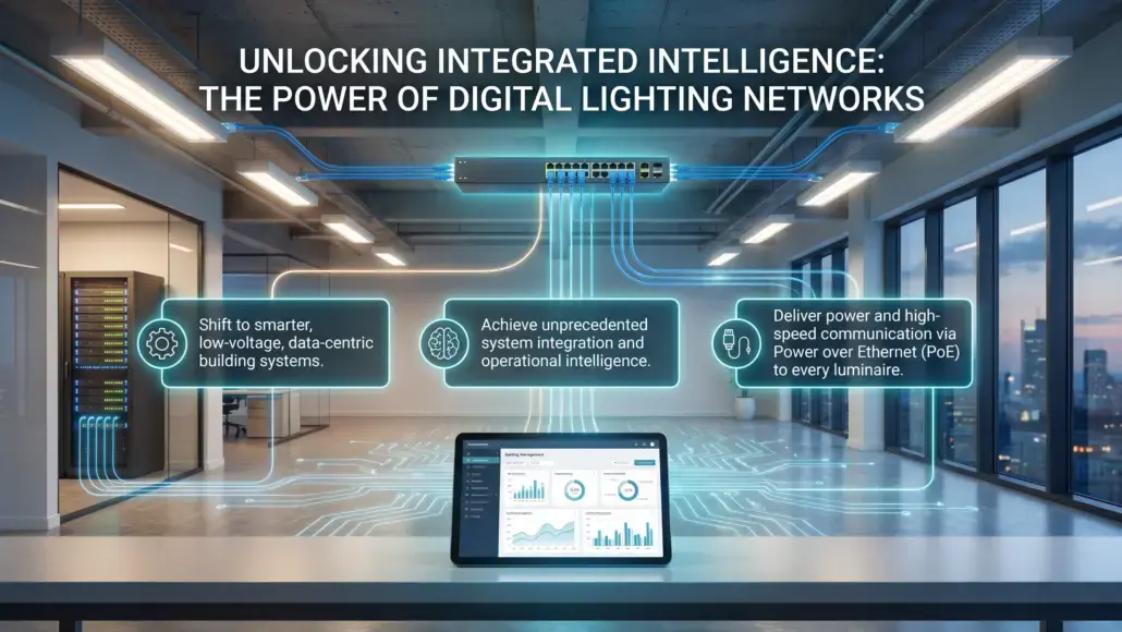 Digital Lighting Networks Supporting Integrated Building Management