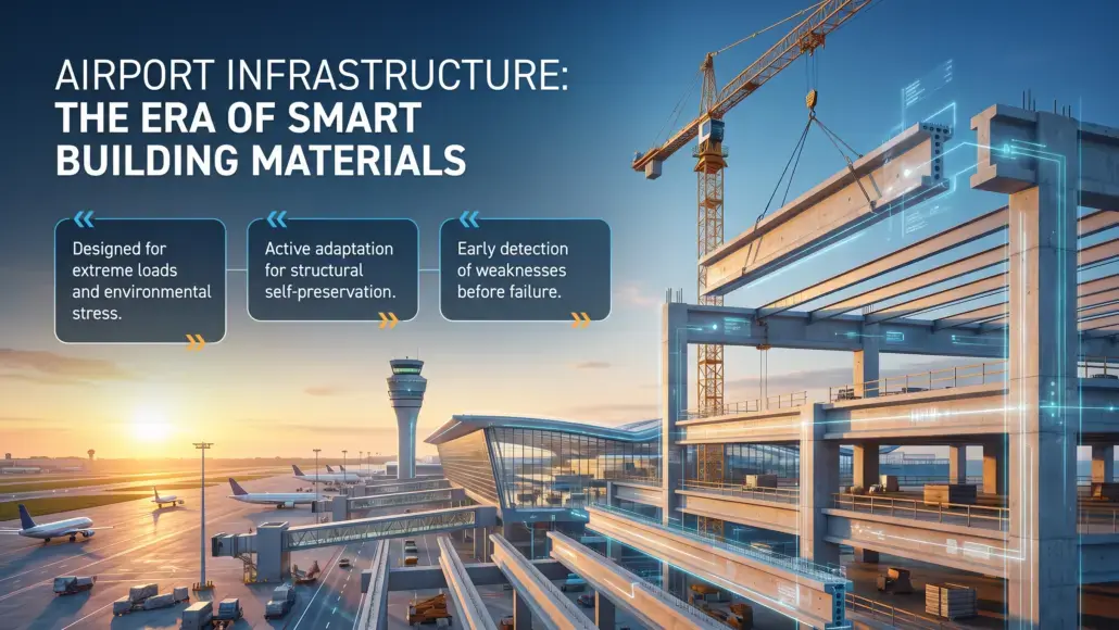 Smart Construction Materials Strengthening Next-Generation Airport Structures