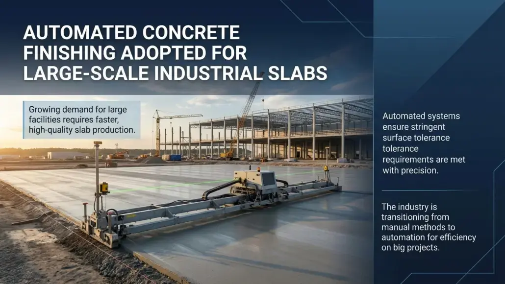 Automated Concrete Finishing Systems Improving Slab Construction Efficiency