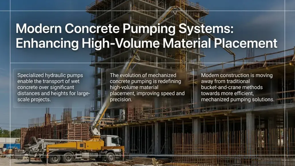 Concrete Pumping Systems Improving High-Volume Material Placement