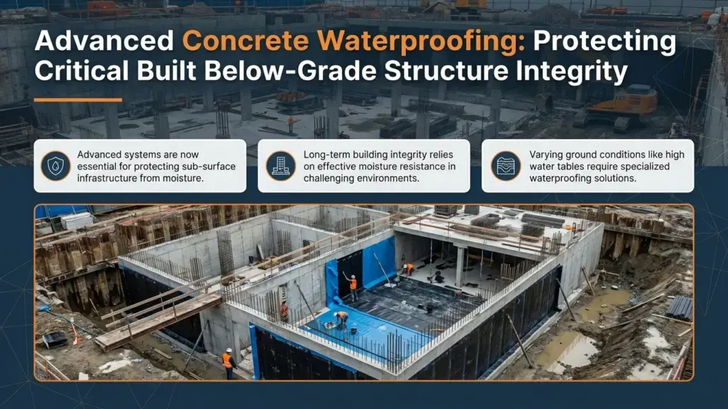 Concrete Waterproofing Systems Improving Below-Grade Structure Protection