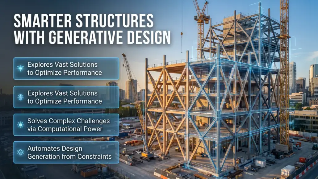 Generative Structural Design Optimizing Material Use in Building Structures
