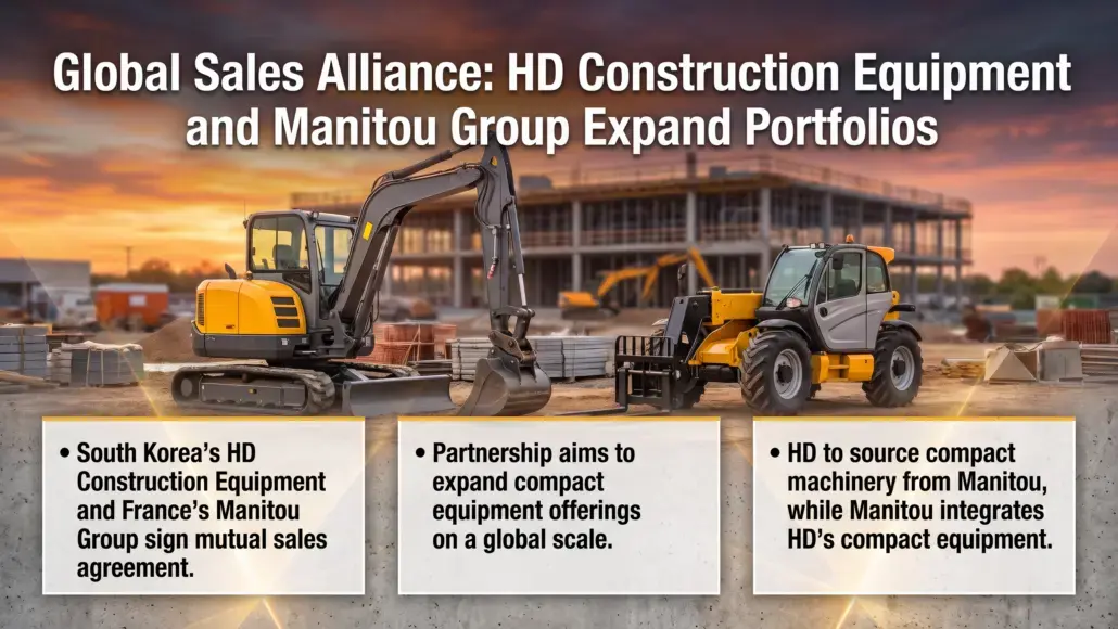 HD Construction Equipment and Manitou Group Form Strategic Sales Partnership