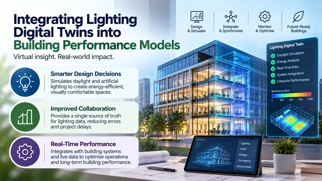 Integrating Lighting Digital Twins into Building Performance Models