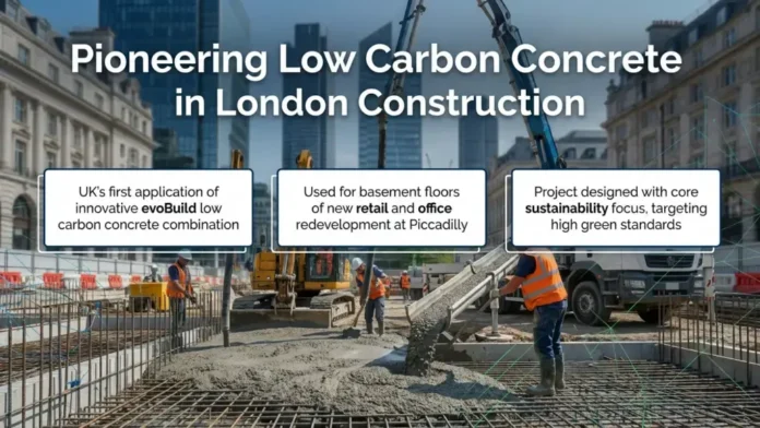 Heidelberg Materials Delivers UK-First Low Carbon Concrete Solution at 33-35 Piccadilly, London