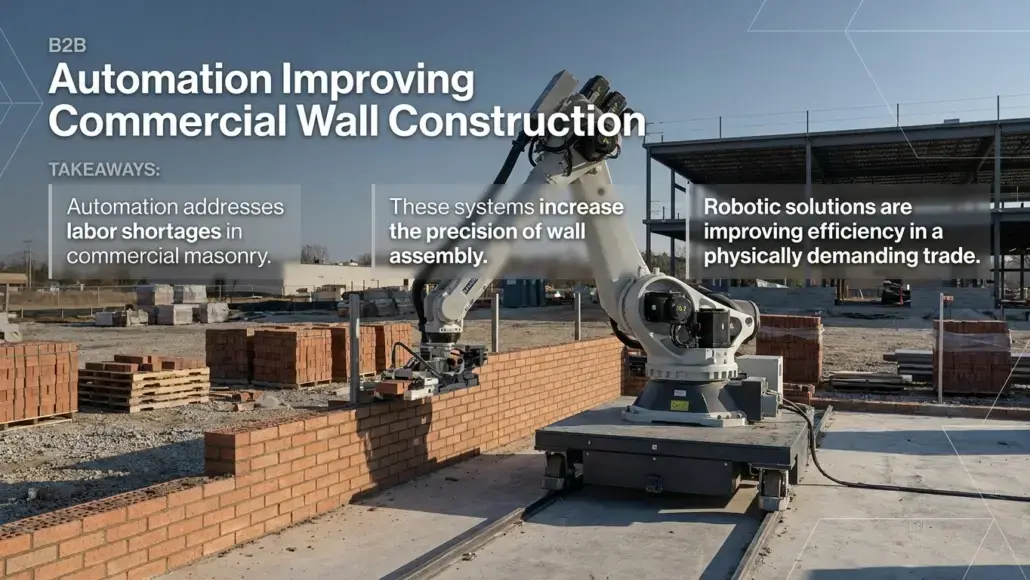 Masonry Equipment Automation Improving Commercial Wall Construction