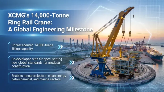 World’s First 14,000-Tonne Ring Rail Crane Rolls Off XCMG Assembly Line