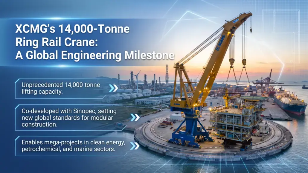 World's First 14,000-Tonne Ring Rail Crane Rolls Off XCMG Assembly Line