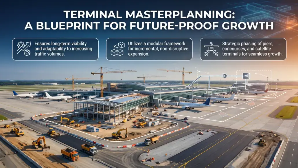 Terminal Masterplanning Optimizing Large-Scale Airport Development