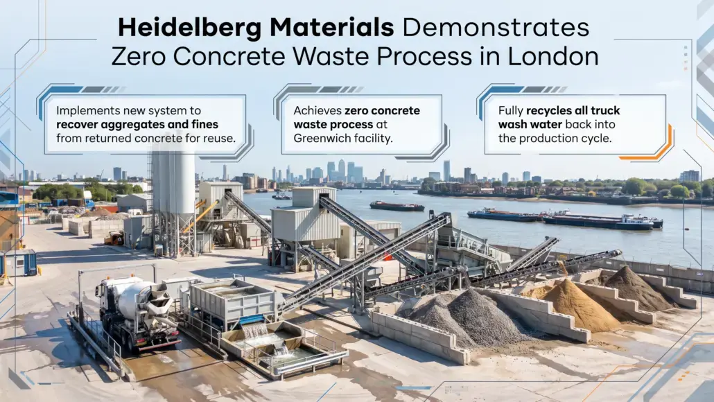 Heidelberg Materials Demonstrates Zero Concrete Waste Process in London