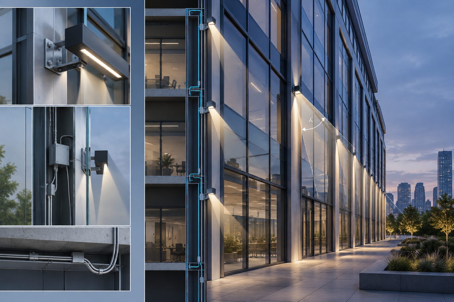 Technical Infographic: Structural Integration of Architectural Luminaires