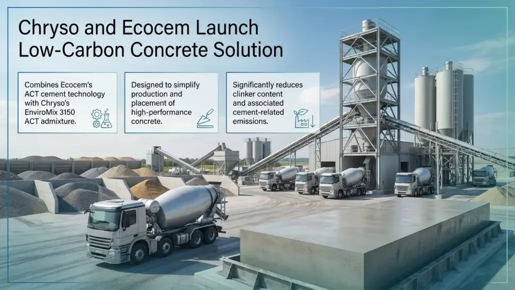 Low-Carbon Concrete Solution Launched by Chryso and Ecocem