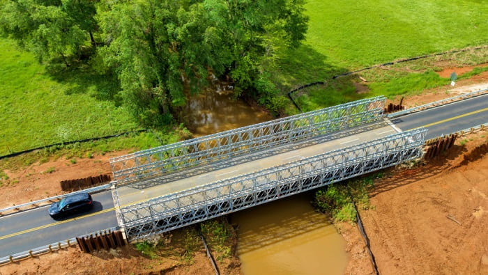 Acrow Bridge Provides Temporary Wastewater Bypass Solution During System Rehabilitation in Arizona
