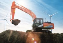 Hitachi hybrid hydraulic excavator