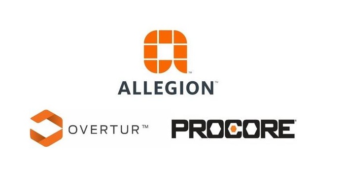 Allegion announces Overtur door security software integration with Procore construction management software