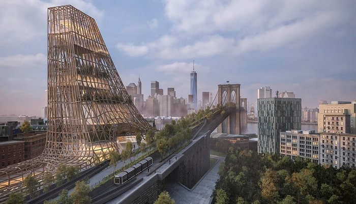 DXA Studio wins at the 2021 NYCxDESIGN Awards for its reimagining of the Brooklyn Bridge