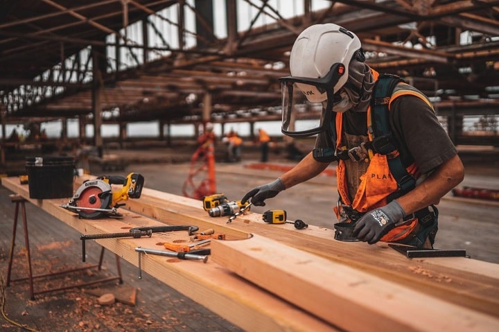What are the 4 main causes of construction accidents?