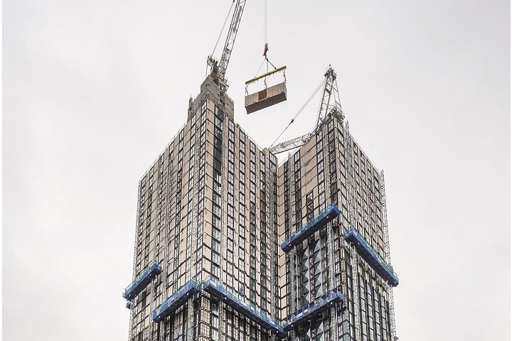 Final pod placed on World's tallest modular resi tower