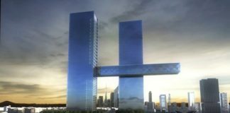 Dubai twin tower scheme with world's largest cantilever praised for 4D modeling