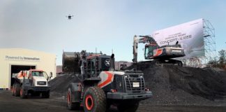 Unmanned and automated construction site solutions shown by Doosan