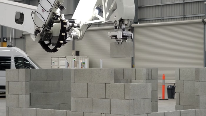 Hadrian X brick laying construction robot sets new record of placing 200 blocks per hour